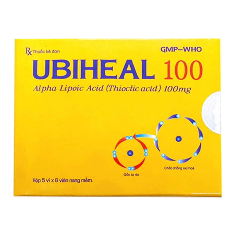 Ubiheal 100 điều trị các rối loạn cảm giác do bệnh thần kinh đái tháo đường (5 vỉ x 6 viên) - 1